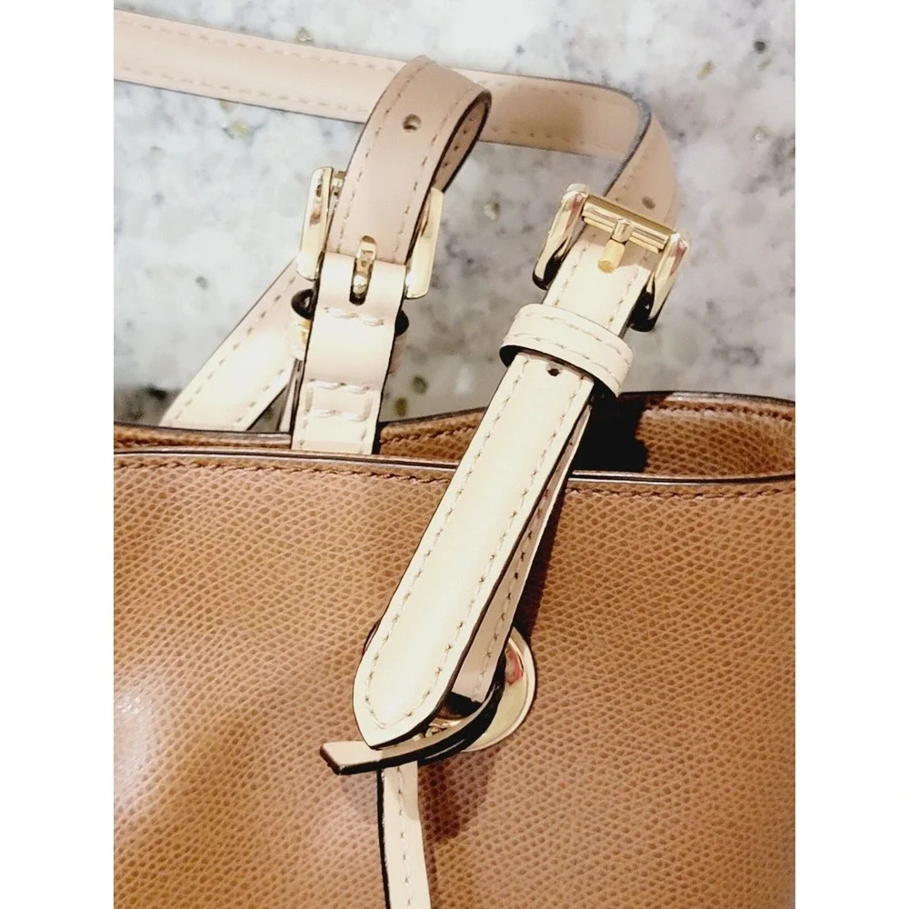 Michael‎ Kors Leather Bucket Bag Brown NEW No Tags 12" X 10" - Picture 7 of 14